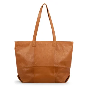 Muud - Laura - Ldertaske i gte lder / shopper med aftagelig pung Farve Whisky