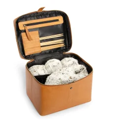 Muud - Lexi - Smuk Toilettaske i gte lder Farve Whisky