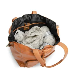 Muud - Libby - Projekttaske i gte lder / Shopper Fv. Whisky