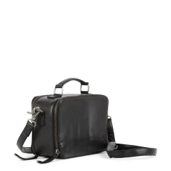 Muud - Lilly - Smuktaske i lder til strikkeudstyr Farve Sort