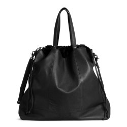 Muud - Lofoten XL - H�ndlavet l�der strikke shopper. Farve Sort - SPAR 40%