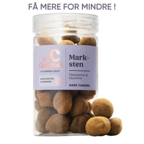 MARKSTEN 195g - Hrd chokoladekaramel med lakrids