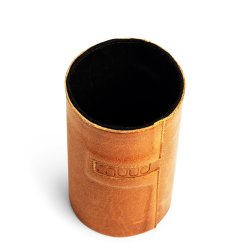 Muud - Mountain Cube - Hndlavet opbevarings cube i lder. Fv. Whisky