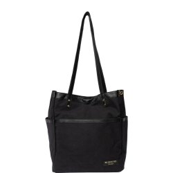 RE:Designed Project 21 - Skuldertaske i Sort kanvas og lder 