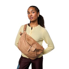 RE:Designed Project 96 - Stor L�der Bumbag - Farve Taupe