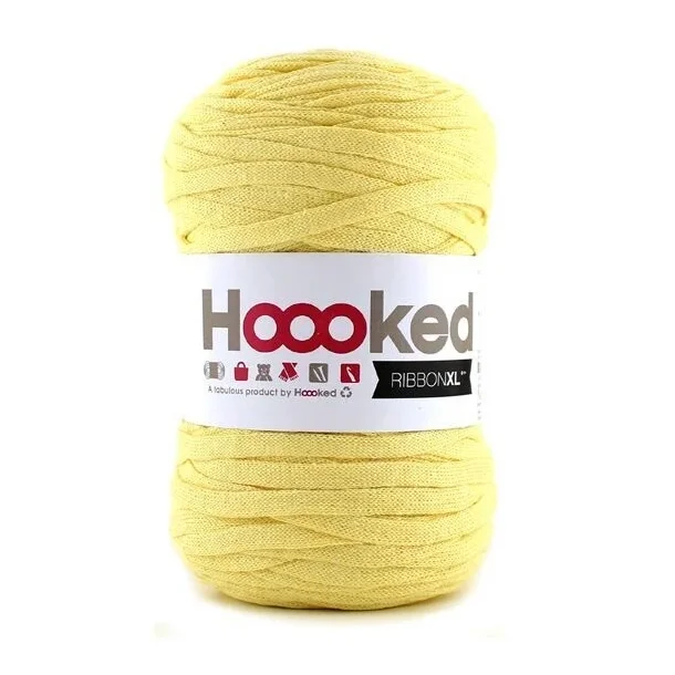 Hoooked Ribbon XL rulle ca 100m Lys Gul