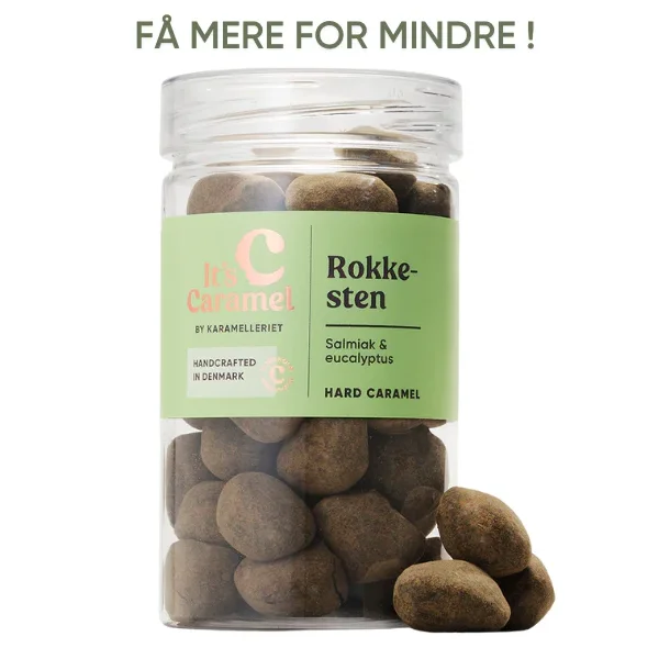 ROKKESTEN 195g - Hrd salmiak/eucalyptus karamel