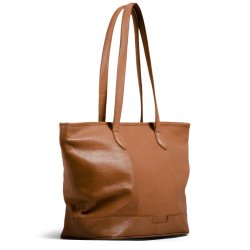 Muud - Sara - Hndlavet Ldertaske Fv. Whiskey