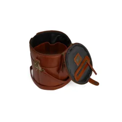 Muud - Saturn - L�dertaske til dit strikkeudstyr mm. Farve Rich Brown