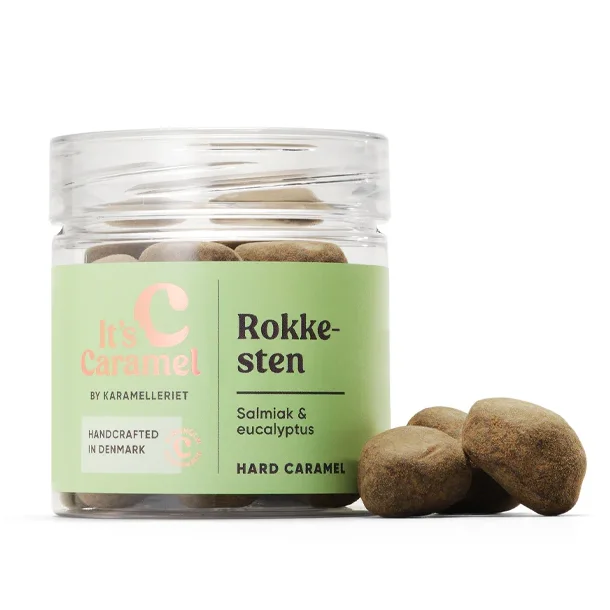 ROKKESTEN 90g - Hrd salmiak/eucalyptus karamel