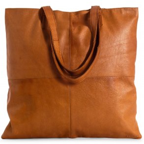 Muud - Show XL - Hndlavet Oversized Lder Shopper. Farve Whisky