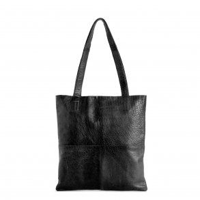 Muud - Show Medium - Hndlavet Lder Shopper. Farve Sort