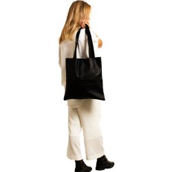Muud - Show Medium - H�ndlavet L�der Shopper. Farve Sort  - SPAR 30%