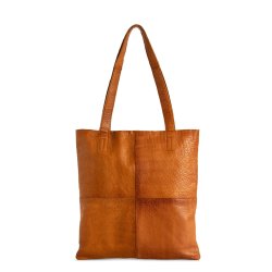 Muud - Show Medium - Hndlavet Lder Shopper. Farve Whisky