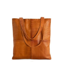 Muud - Show Medium - Hndlavet Lder Shopper. Farve Whisky