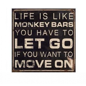 Metal Skilt Med tekst 