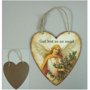 Metal Skilt Hjerteformet 