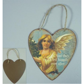 Metal Skilt Hjerteformet 