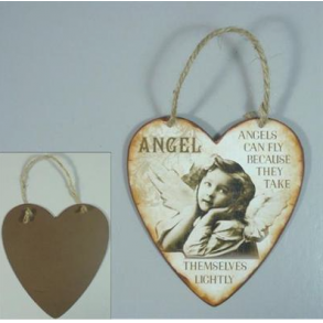 Metal Skilt Hjerteformet 