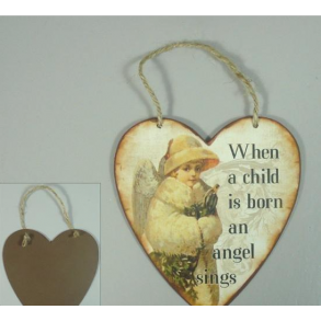 Metal Skilt Hjerteformet 