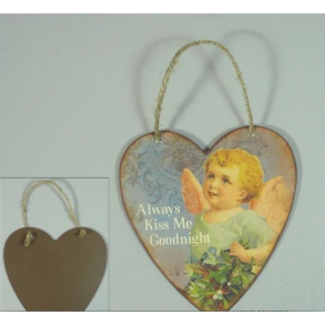 Metal Skilt Hjerteformet 