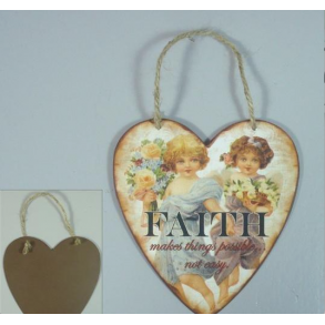 Metal Skilt Hjerteformet 