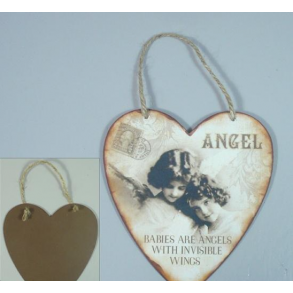 Metal Skilt Hjerteformet 