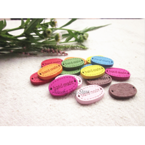 TRSKILT - HANDMADE- COLOR OVAL 10 stk ass