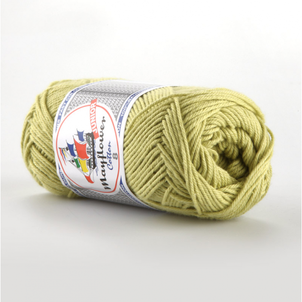 Mayflower Cotton 8 Junior. Fv 1426 Lys Grn PAKKE MED 10 NGLER