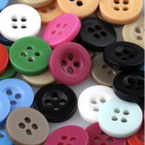 Plastic Knap 10mm - 10 stk i ass farver.  (no.172)