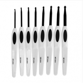 H�klen�les�t 8 stk Str. 2,5-6 mm. Sort/Hvid.