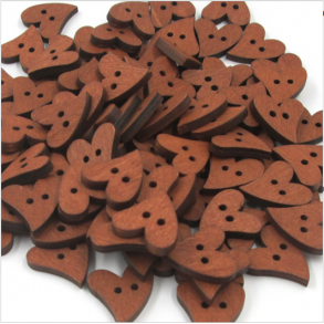 Hjerteformet trknap 20mm. (no291)