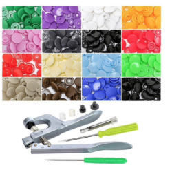 Stort st med Plast Trykknapper incl. vrktj