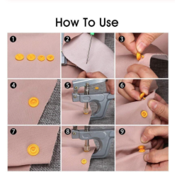 Stort st med Plast Trykknapper incl. vrktj