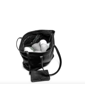 Muud - Sara - Hndlavet Ldertaske Fv. Sort