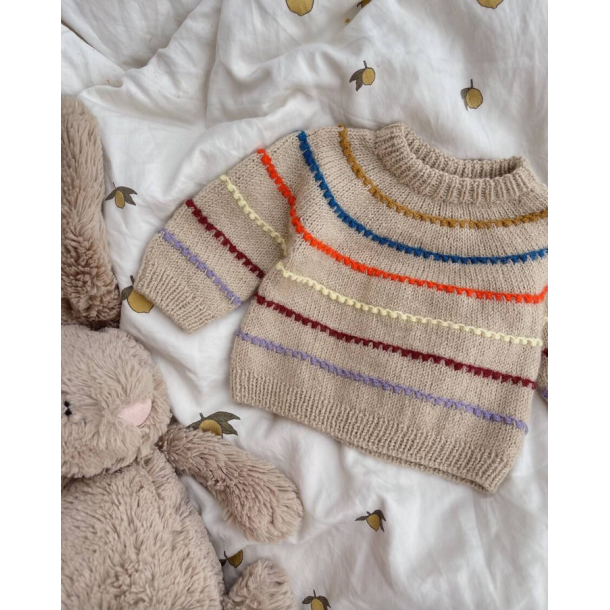 PetiteKnit - Festival Sweater Baby - Enkeltopskrift