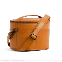 Muud - Enturn - Hndlavet Strikke Ldertaske Farve Whisky