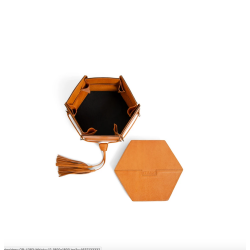 Muud - Evita - Hndlavet Lder Opbevaringsboks Med Lg Farve Whisky