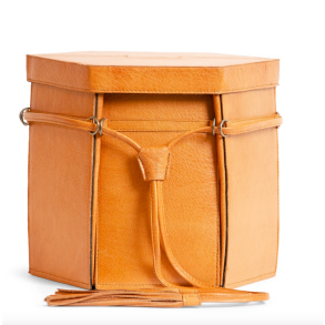 Muud - Evita XL - Hndlavet Lder Opbevaringsboks Med Lg Farve Whisky