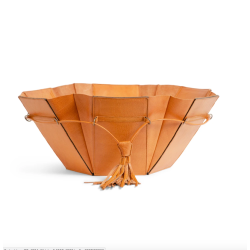 Muud - Evita XL - Hndlavet Lder Opbevaringsboks Med Lg Farve Whisky