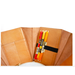 Muud - Evita XL - Hndlavet Lder Opbevaringsboks Med Lg Farve Whisky