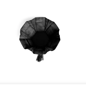 Muud - Evita XL - Hndlavet Lder Opbevaringsboks Med Lg Farve Sort