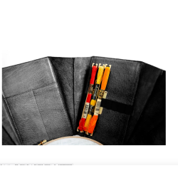 Muud - Evita XL - Hndlavet Lder Opbevaringsboks Med Lg Farve Sort