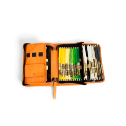 Muud - Effi _ Ldertaske til Broderisten Farve Whisky