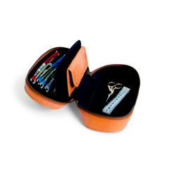 Muud - Erinna - Lderetui m/Lynls Til Broderisten Fv. Sort