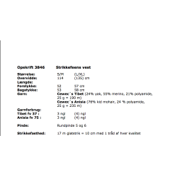 Strikkefeens Vest - Cewec - Enkeltopskrift nr 3846