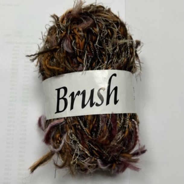 Brush Multicolor Pelsgarn - Fv. 04 Brun/Orange/Beige