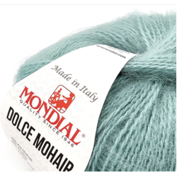 Mondial - Dolce Kid Mohair Farve 186 Aqua Grn