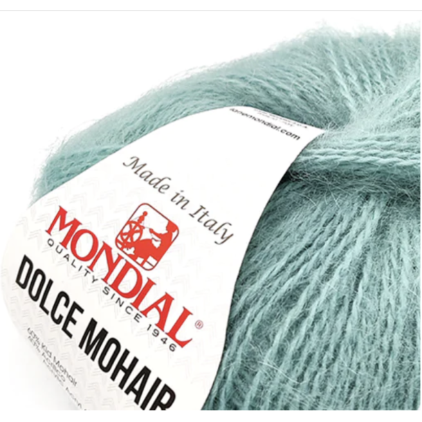 Mondial - Dolce Kid Mohair Fv. 186 Aqua Grn