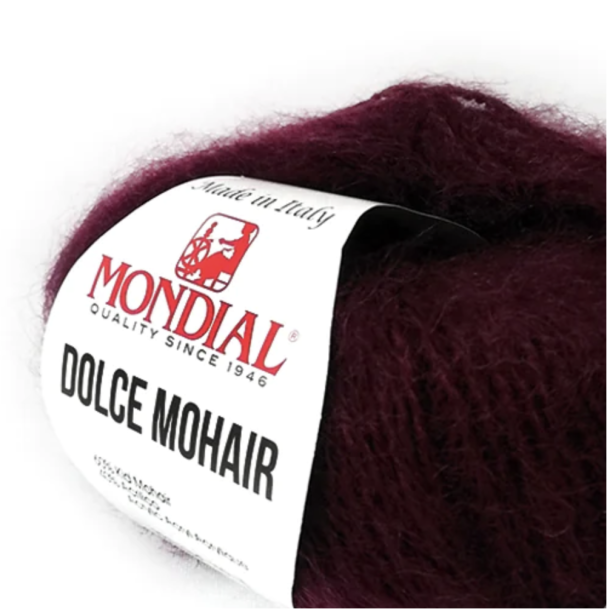 Mondial - Dolce Kid Mohair Farve 361 Aubergine